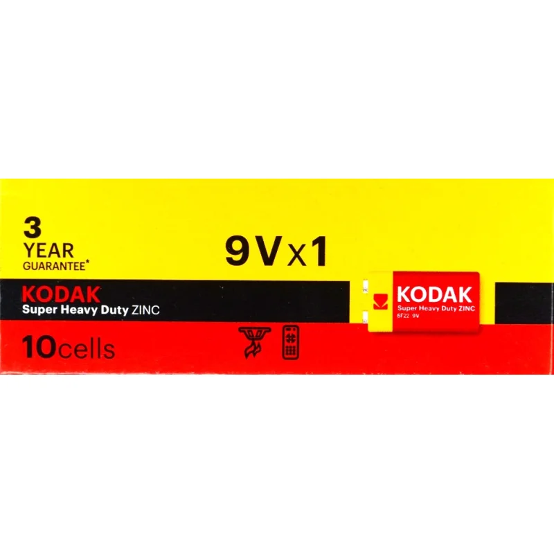Солевая батарейка Kodak «Крона» 6F22, 9 В