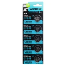Батарейка литиева Videx таблетка CR1620, 3V, 5шт/уп