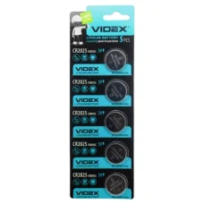 Батарейка литиева Videx таблетка CR2025, 3V, 5шт/уп