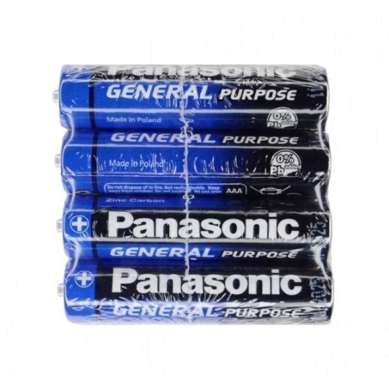 Солевая батарейка Panasonic R3, AAA, 1,5 В, 4 шт./уп.