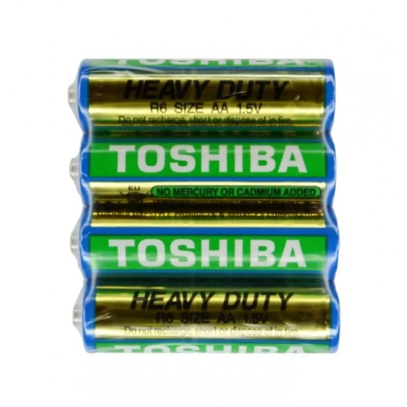 Солевая батарейка Toshiba R6, AA, 1,5 В, 4 шт./уп.