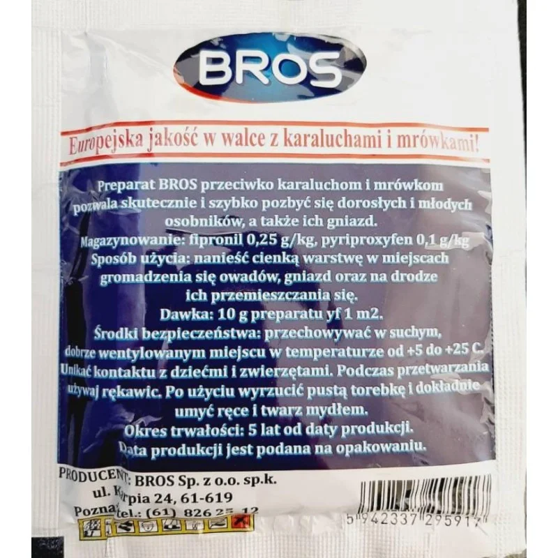 Инсектицид от тарганив та мурах Bros порошок, 80г