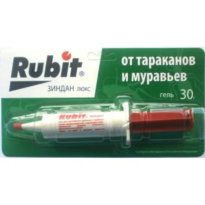 Инсектицид от тарганив та мурах Рубит Зиндан, шприц-гель 30г