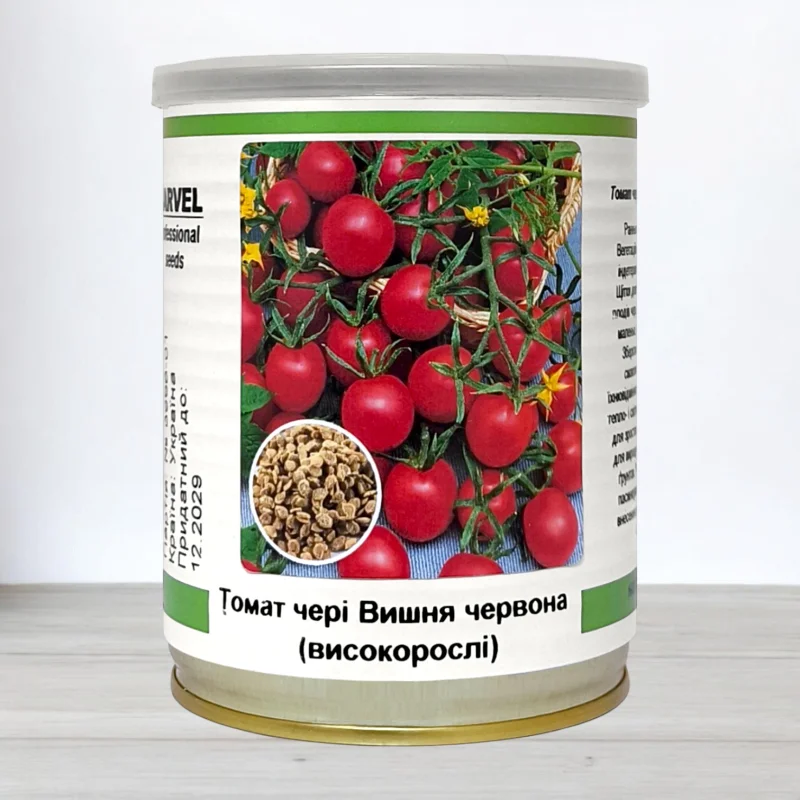 Насіння томату чері Вишня Червона, Україна, Marvel, банка 50г